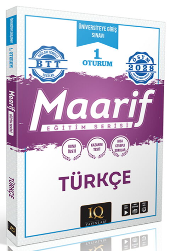 Türkçe - IQ Yayınları 2028 TYT Türkçe Maarif Eğitim Serisi 1. Oturum -