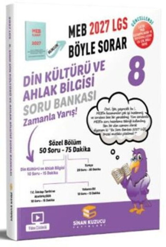 Sinan Kuzucu Yayınları 2027 8. Sınıf Din Kültürü ve Ahlak Bilgisi Soru Bankası