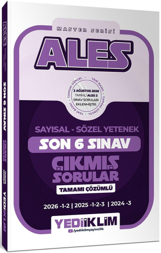 Yediiklim Yayınları 2027 ALES Master Serisi Sayısal Sözel Yetenek Tama