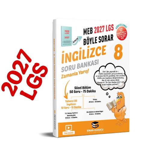 Sinan Kuzucu Yayınları 2027 8. Sınıf LGS İngilizce Soru Bankası Çözümlü
