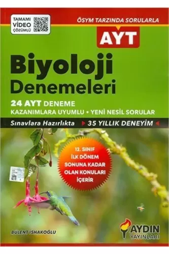 KELEPİR Aydın Yayınları AYT Biyoloji 24 Deneme Video Çözümlü Komisyon