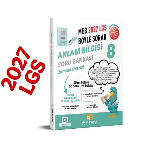 Sinan Kuzucu Yayınları 2027 8. Sınıf Anlam Bilgisi Soru Bankası