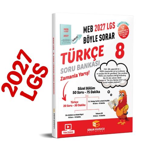 Sinan Kuzucu Yayınları 2027 8. Sınıf Türkçe Soru Bankası