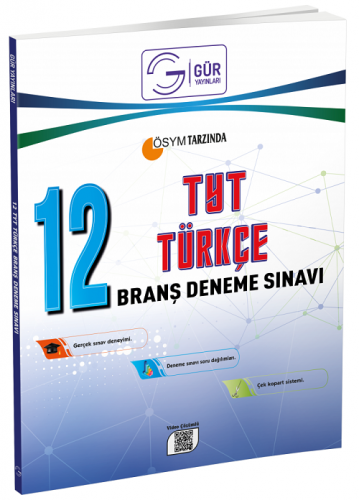 Gür Yayınları TYT Türkçe 12 Deneme Video Çözümlü Komisyon