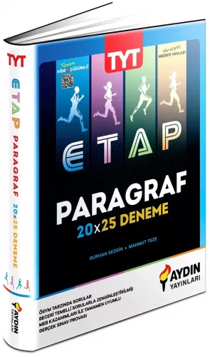Aydın Yayınları TYT Paragraf ETAP 20x25 Deneme Video Çözümlü