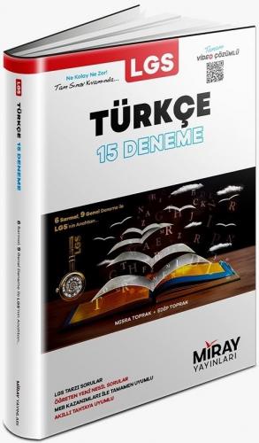 Miray Yayınları 8. Sınıf LGS Türkçe 15 Deneme Video Çözümlü Edip Topra