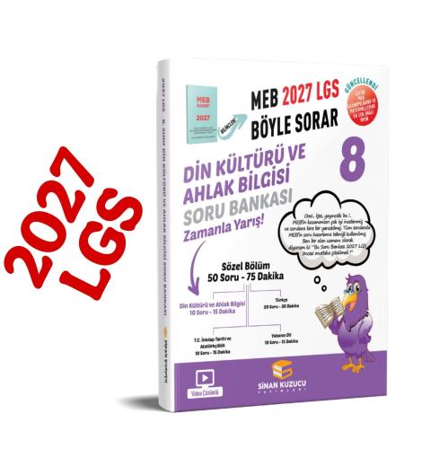 Sinan Kuzucu Yayınları 2027 8. Sınıf Din Kültürü ve Ahlak Bilgisi Soru Bankası