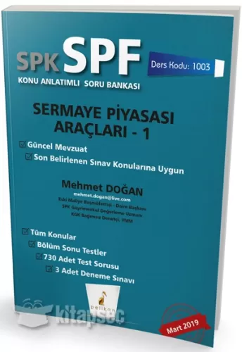Pelikan Yayınları SPK - SPF Sermaye Piyasası Araçları 1 Konu Anlatımlı