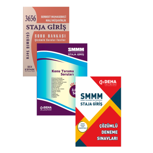 Deha Yayınları SMMM Staja Giriş Soru Bankası - 7 Deneme Sınavı - Konu Tarama Testleri 3'lü Set