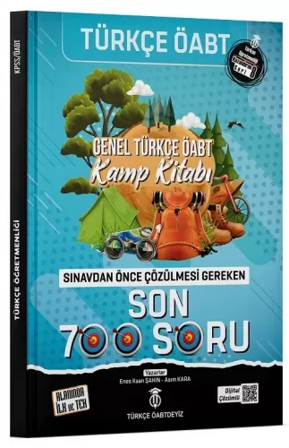 Türkçe ÖABTDEYİZ ÖABT Türkçe Genel Kamp Kitabı Son 700 Soru Bankası Çö