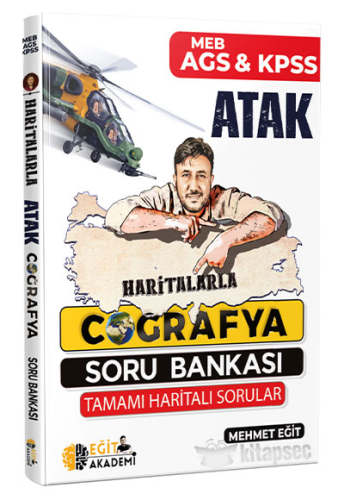 Eğit Akademi 2026 MEB AGS KPSS Haritalarla Atak Coğrafya Soru Bankası