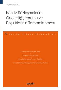 İsimsiz Sözleşmelerin Geçerliliği, Yorumu ve Boşluklarının Tamamlanması