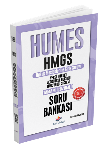 Dizgi Kitap Yayınları 2025 Humes HMGS Vergi Hukuku, Vergi Usul Hukuku, Türk Vergi Sistemi Tamamı Çözümlü Soru Bankası