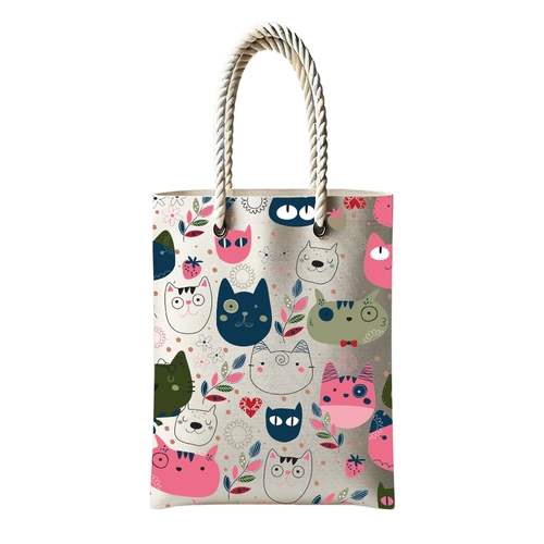 Kırtasiye Malzemeleri, - cantasepette - Kedi Desen Temalı Fermuarlı Gü