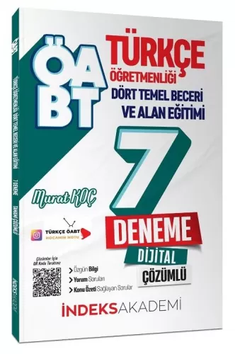 İndeks Akademi ÖABT Türkçe Dört Temel Beceri ve Alan Eğitimi 7 Deneme 