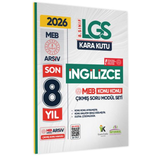 İnformal Yayınları 2026 8. Sınıf İngilizce Son 8 Yıl Konu Konu Çıkmış Soru Modül Seti