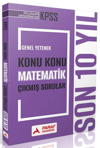 Çıkmış Sorular - Paraf Akademi KPSS Ön Lisans Ortaöğretim Genel Yetene