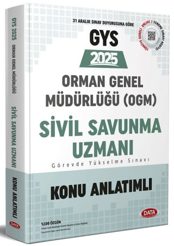 Data Yayınları 2025 Orman Genel Müdürlüğü GYS Sivil Savunma Uzmanı Sınavı Ortak Alan Konu Anlatımlı