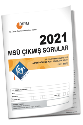 KR Akademi 2021 MSÜ Çıkmış Sorular Tıpkı Basım Kitapçığı Komisyon