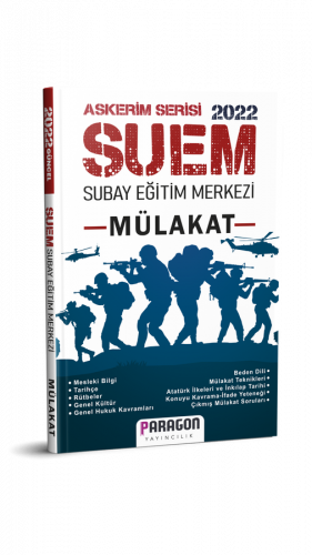 Paragon Yayınları 2022 SUEM Subay Eğitim Merkezi Mülakat Kitabı Komisy