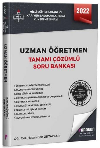 Paragon Yayınları 2022 MEB Uzman Öğretmen Soru Bankası Çözümlü Hasan C