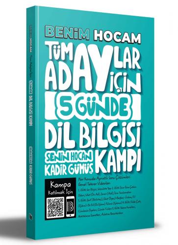 Benim Hocam Yayınları 2023 Tüm Adaylar İçin 5 Günde Dil Bilgisi Kampı 