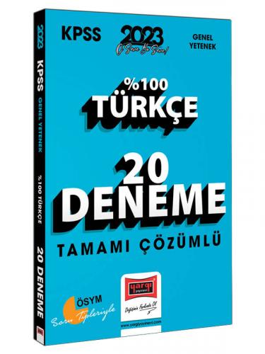 Yargı Yayınları 2023 KPSS Türkçe Tamamı Çözümlü 20 Deneme Komisyon