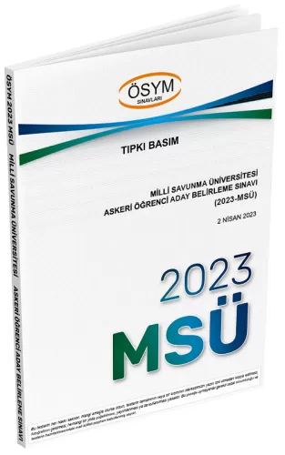 Dizgi Kitap Yayınları 2023 MSÜ Tıpkı Basım Çıkmış Sorular Komisyon