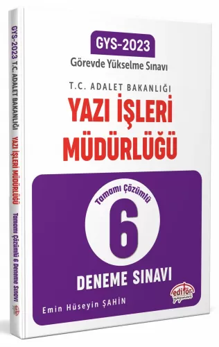 Editör Yayınları Adalet Bakanlığı Yazı İşleri Müdürlüğü GYS Tamamı Çöz