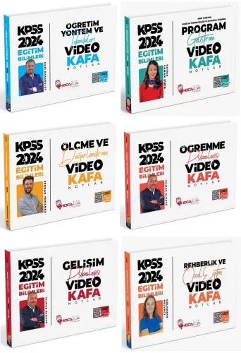 Hoca Kafası Yayınları 2024 KPSS Eğitim Bilimleri Video Kafa Notlar 6'l