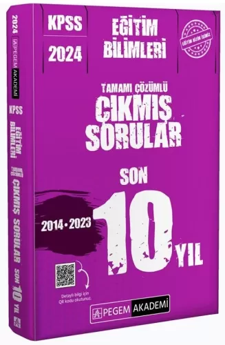 Pegem Yayınları 2024 KPSS Eğitim Bilimleri Tamamı Çözümlü Çıkmış Sorul