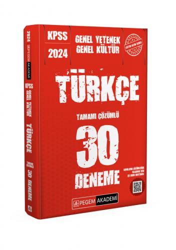 Pegem Yayınları 2024 KPSS Türkçe Tamamı Çözümlü 30 Deneme Komisyon