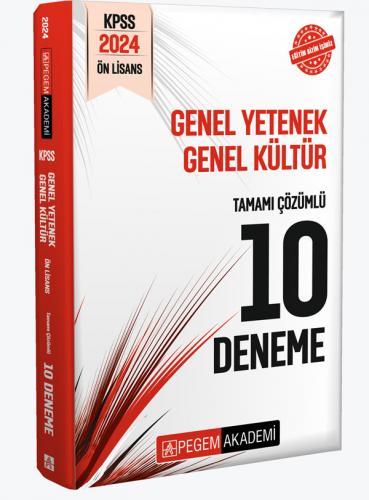 Pegem Yayınları 2024 KPSS Genel Yetenek Genel Kültür Önlisans Tamamı Ç