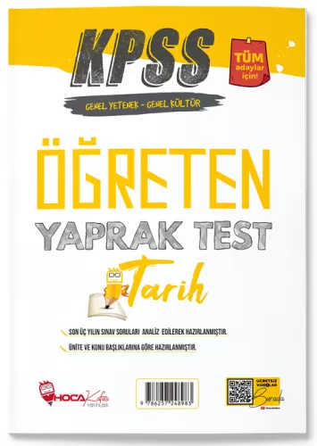 Hoca Kafası Yayınları KPSS Tarih Öğreten Yaprak Test