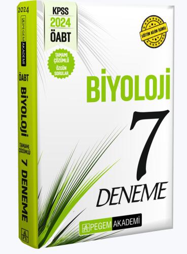 Pegem Yayınları 2024 ÖABT Biyoloji Tamamı Çözümlü 7 Deneme