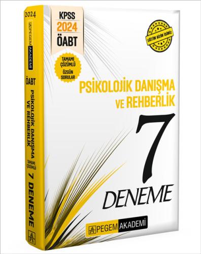 Pegem Yayınları 2024 ÖABT Psikolojik Danışma ve Rehberlik Tamamı Çözümlü 7 Deneme