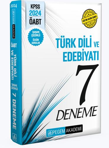 Pegem Yayınları 2024 ÖABT Türk Dili ve Edebiyatı Tamamı Çözümlü 7 Dene