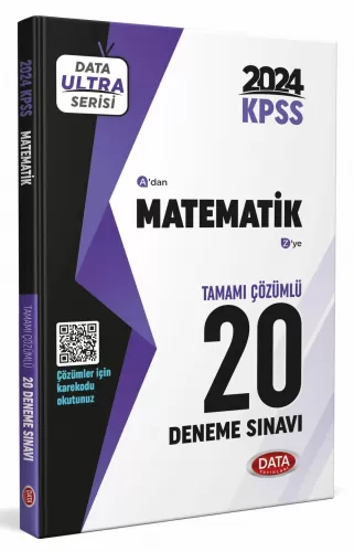 Data Yayınları 2024 KPSS Ultra Serisi Matematik 20 Deneme Sınavı Komis
