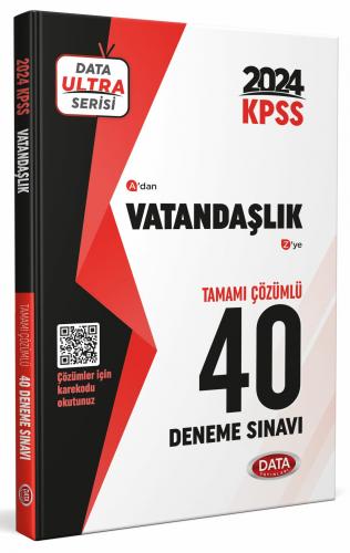Data Yayınları 2024 KPSS Ultra Serisi Vatandaşlık 40 Deneme Sınavı Kom