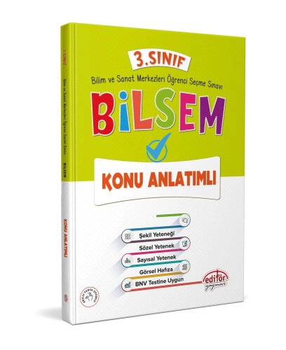 Editör Yayınları 3. Sınıf Bilsem Konu Anlatımlı