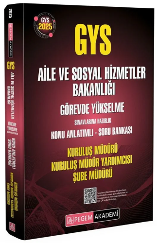 GYS Kitapları,Konu, - Pegem Akademi - Pegem Yayınları 2025 GYS Aile ve