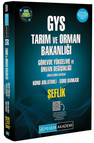 Pegem Yayınları 2025 GYS Tarım ve Orman Bakanlığı Şeflik Konu Anlatımlı Soru Bankası