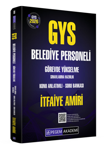 Pegem Yayınları 2026 GYS Belediye Personeli İtfaiye Amiri Konu Anlatımlı Soru Bankası Görevde Yükselme