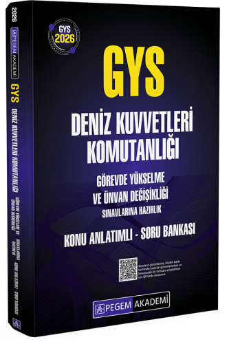 Pegem Yayınları 2026 GYS Deniz Kuvvetleri Komutanlığı Görevde Yükselme Konu Anlatımlı Soru Bankası