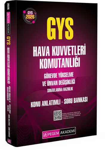 Pegem Yayınları 2026 GYS Hava Kuvvetleri Komutanlığı Görevde Yükselme Sınavlarına Hazırlık Konu Anlatımlı Soru Bankası