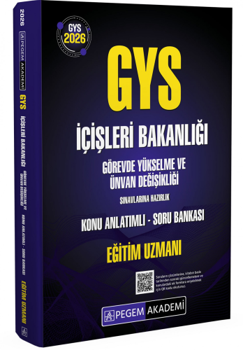 Pegem Yayınları 2026 GYS İçişleri Bakanlığı Görevde Yükselme Sınavlarına Hazırlık Konu Anlatımlı Soru Bankası EĞİTİM UZMAN