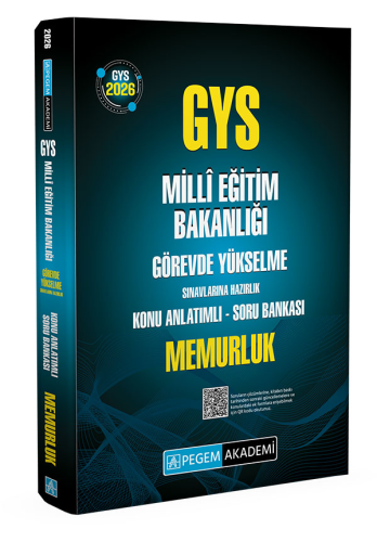 Pegem Yayınları 2026 GYS MEB Görevde Yükselme Sınavlarına Hazırlık Konu Anlatımlı Soru Bankası MEMURLUK
