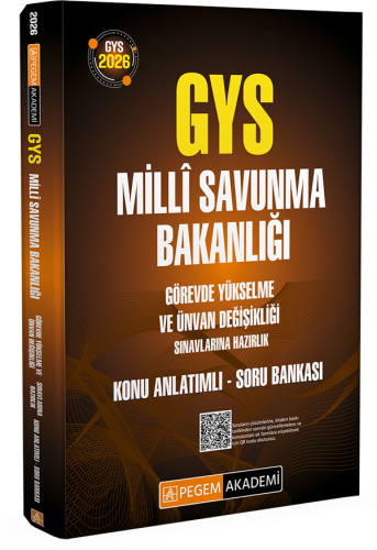 Pegem Yayınları 2026 Milli Savunma Bakanlığı Görevde Yükselme ve Unvan Değişikliği Sınavı Konu Anlatımlı Soru Bankası