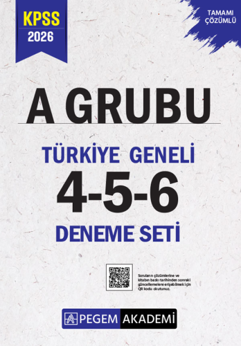 Genel Denemeler - Pegem Yayınları 2026 KPSS A Grubu Tamamı Çözümlü Tür