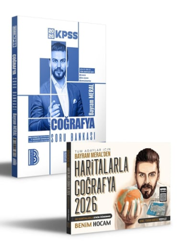 Benim Hocam Yayınları 2026 KPSS Coğrafya Soru Bankası ve Haritalarla Coğrafya Seti